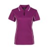 Mulberry White Ladies Piping Polo Shirts